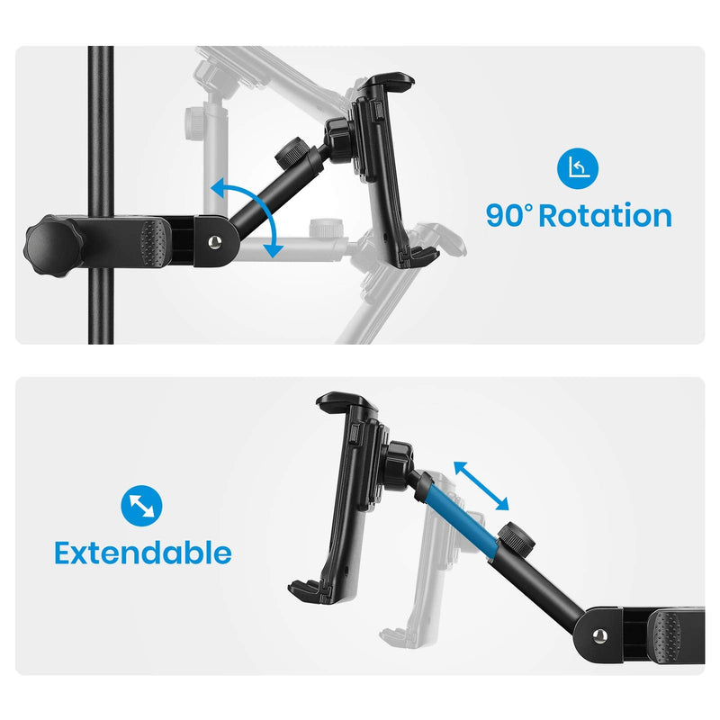 Moukey Adjustable Tablet Holder for Microphone Stands
